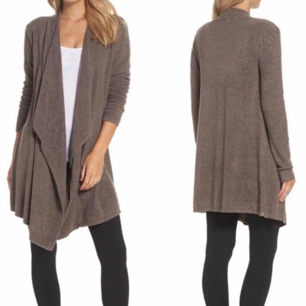 Barefoot Dream Bamboo Chic Lite Drape Cardigan Brown